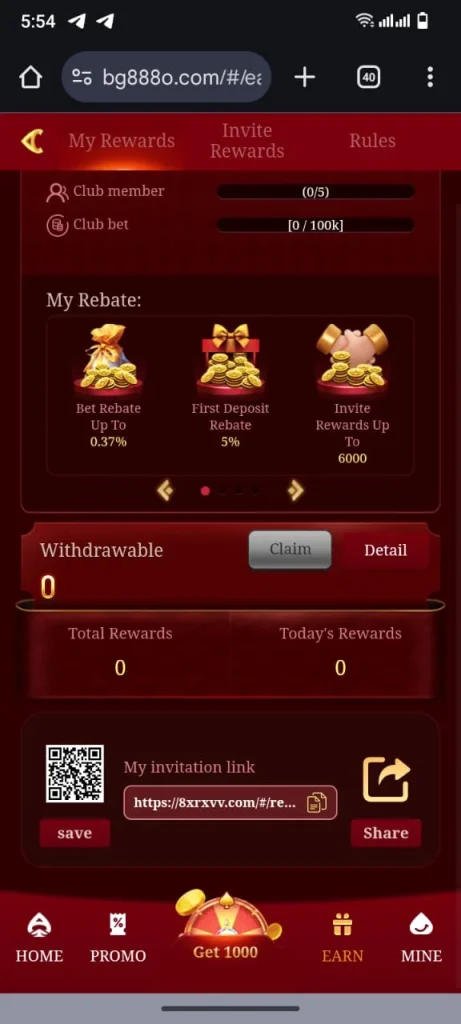 BG888 bonuses and daily rewards menu Pakistan